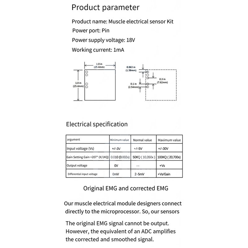 A52T 5X Muscle Electrical Sens - Muscle Sensor Emg 리뷰 및 가격