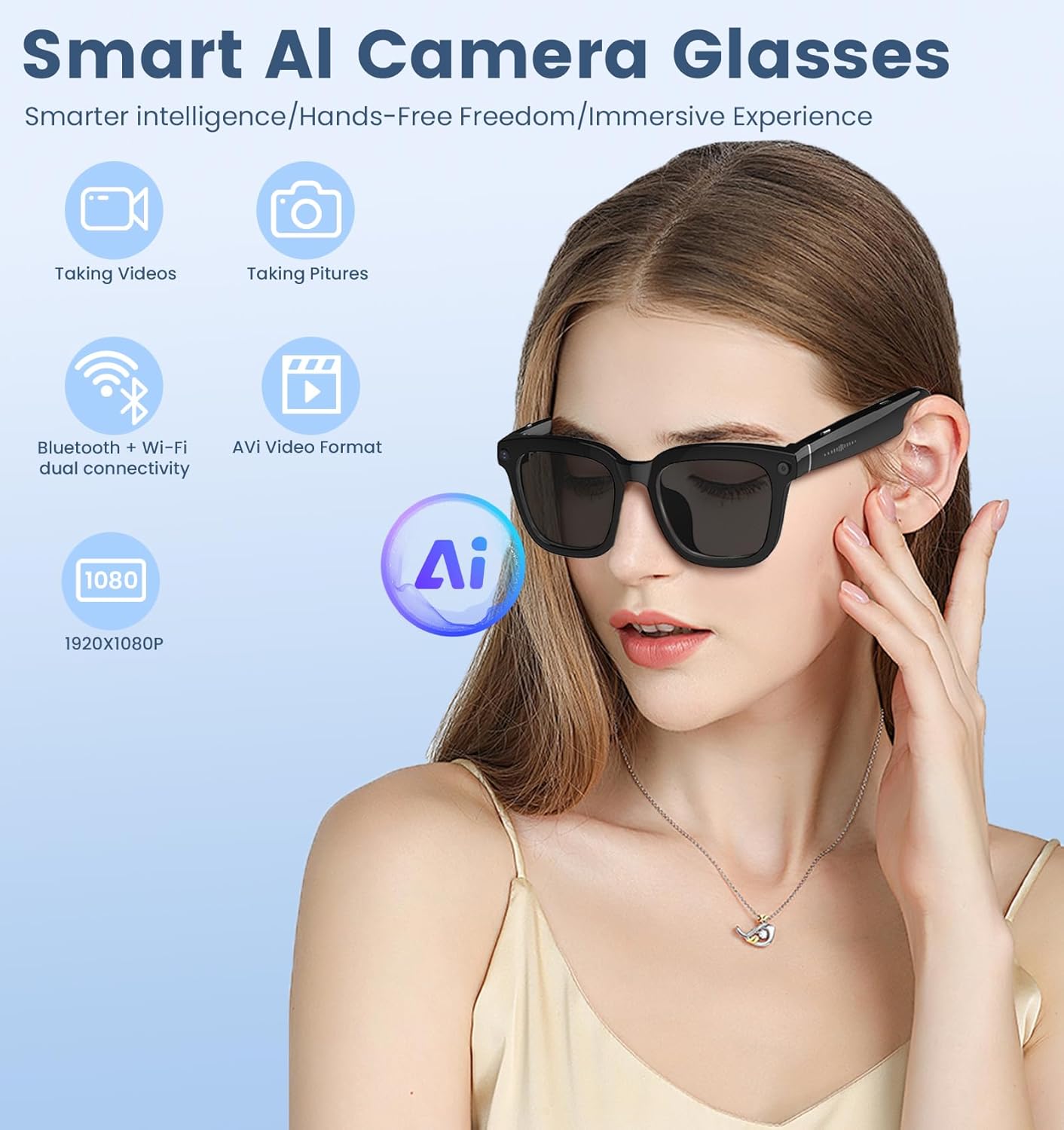 AI Smart Camera Glasses 1080P  - Smart Glasses Lens 리뷰 및 가격