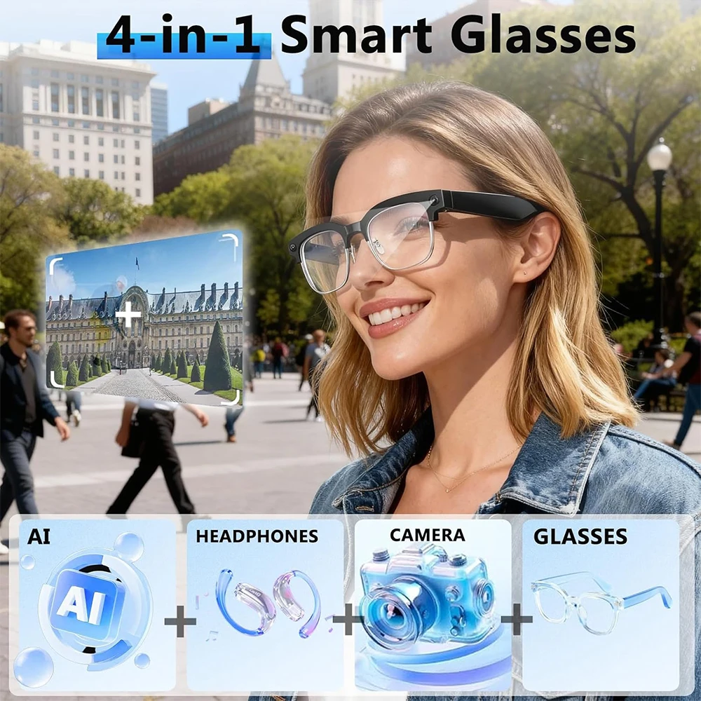 4K Smart AI Glasses 8MP Camera - Smart Glasses Lens 리뷰 및 가격