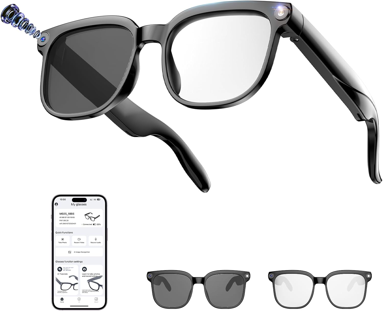 AI Smart Glasses: 8MP Camera,  - Smart Glasses Lens 리뷰 및 가격