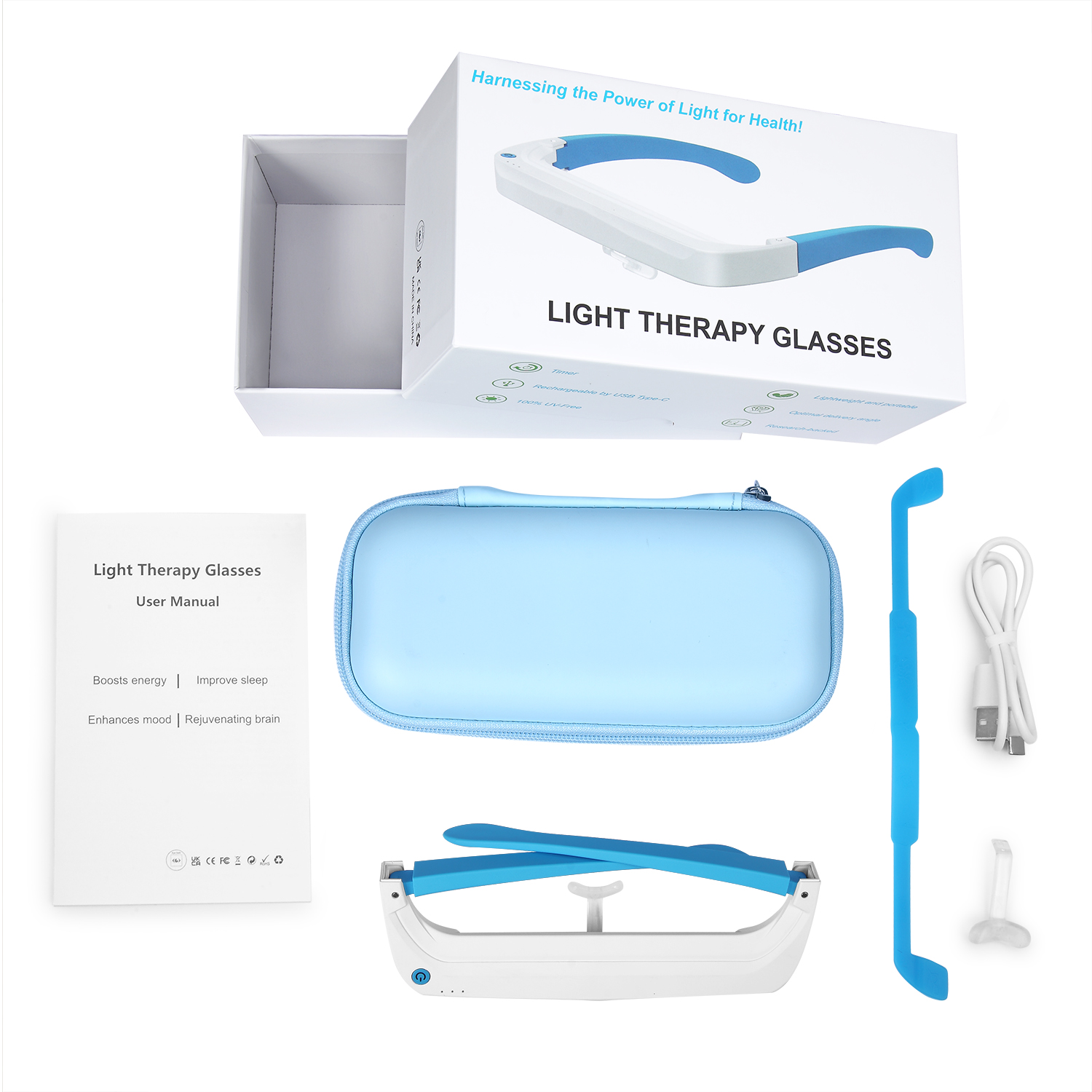 Sleep-aiding and Mind-calming  - Light Therapy Glasses 리뷰 및 가격