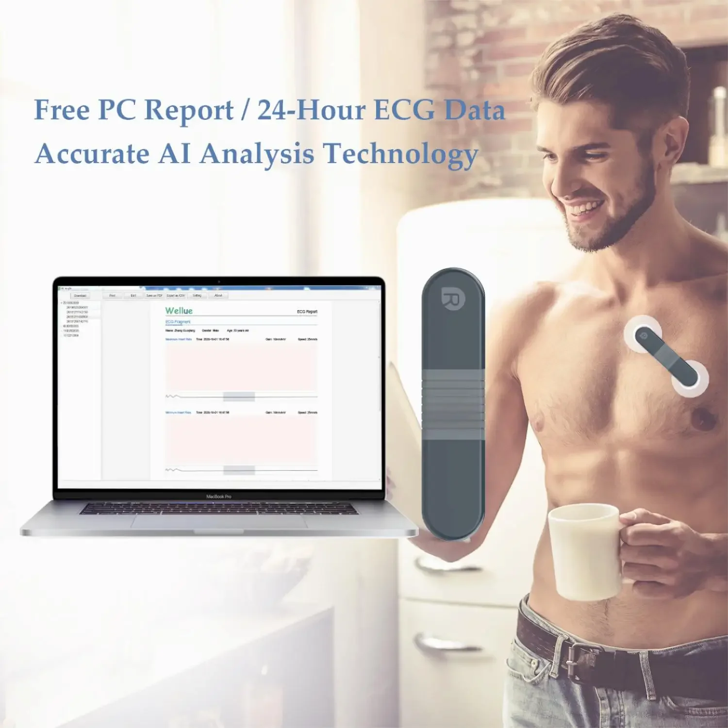 Wireless Bluetooth Dynamic Rec - Ecg Patch Monitor 리뷰 및 가격