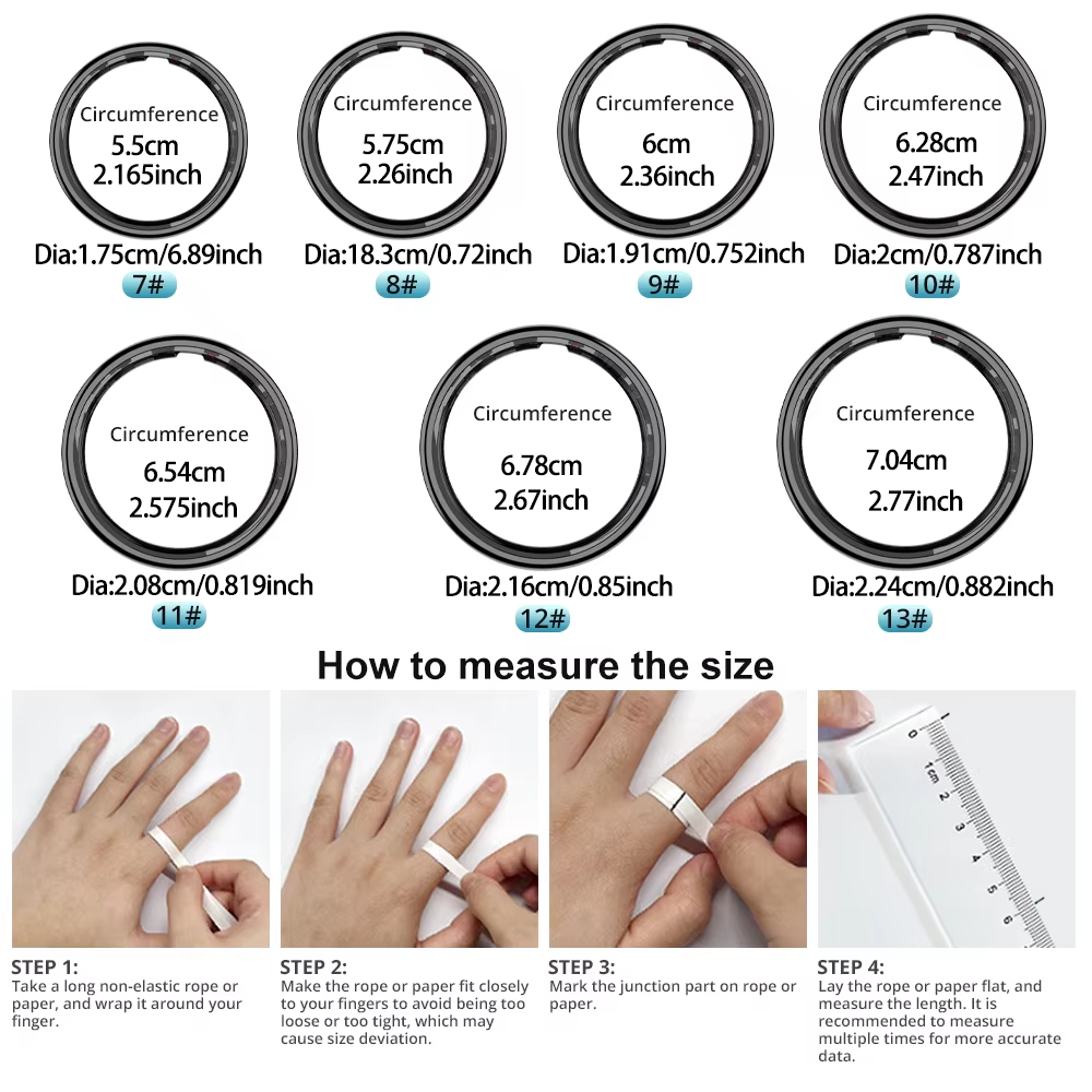 R09 Smart Ring Men Women with  - Temperature Ring Skin 리뷰 및 가격