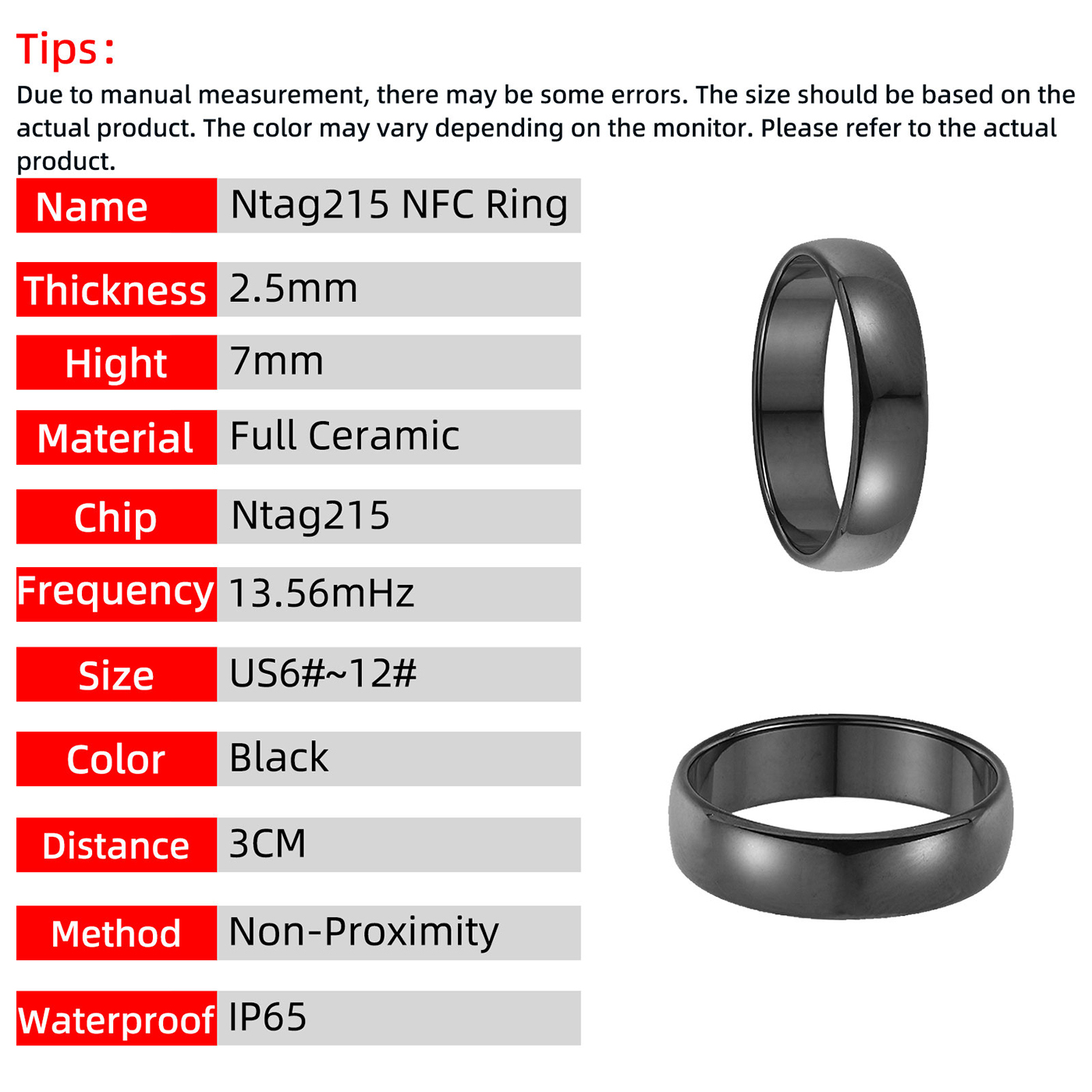 Ntag215 NFC Full Ceramic Smart - Smart Ring Nfc Pay 리뷰 및 가격