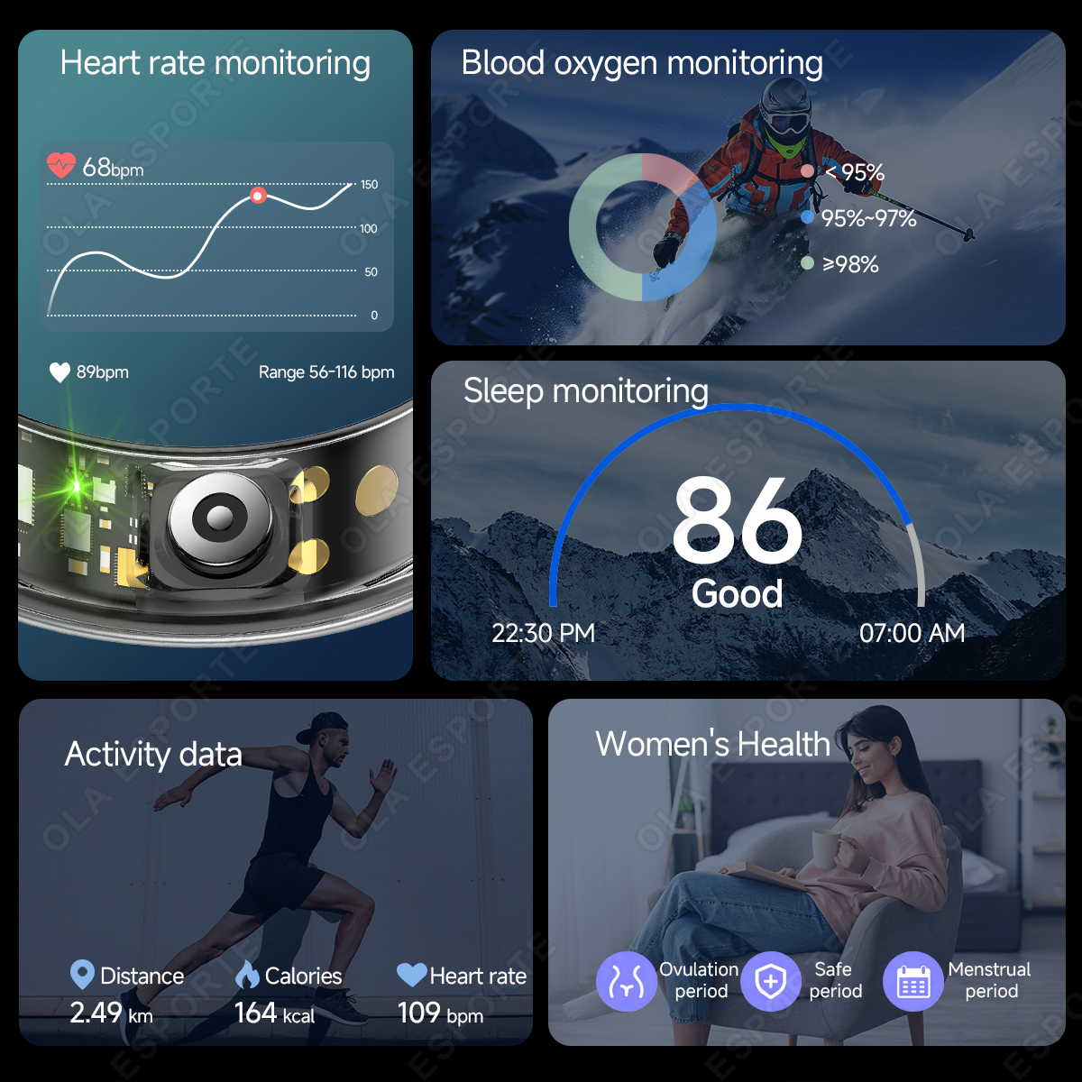R09 Smart Ring Men Women with  - Temperature Ring Skin 리뷰 및 가격