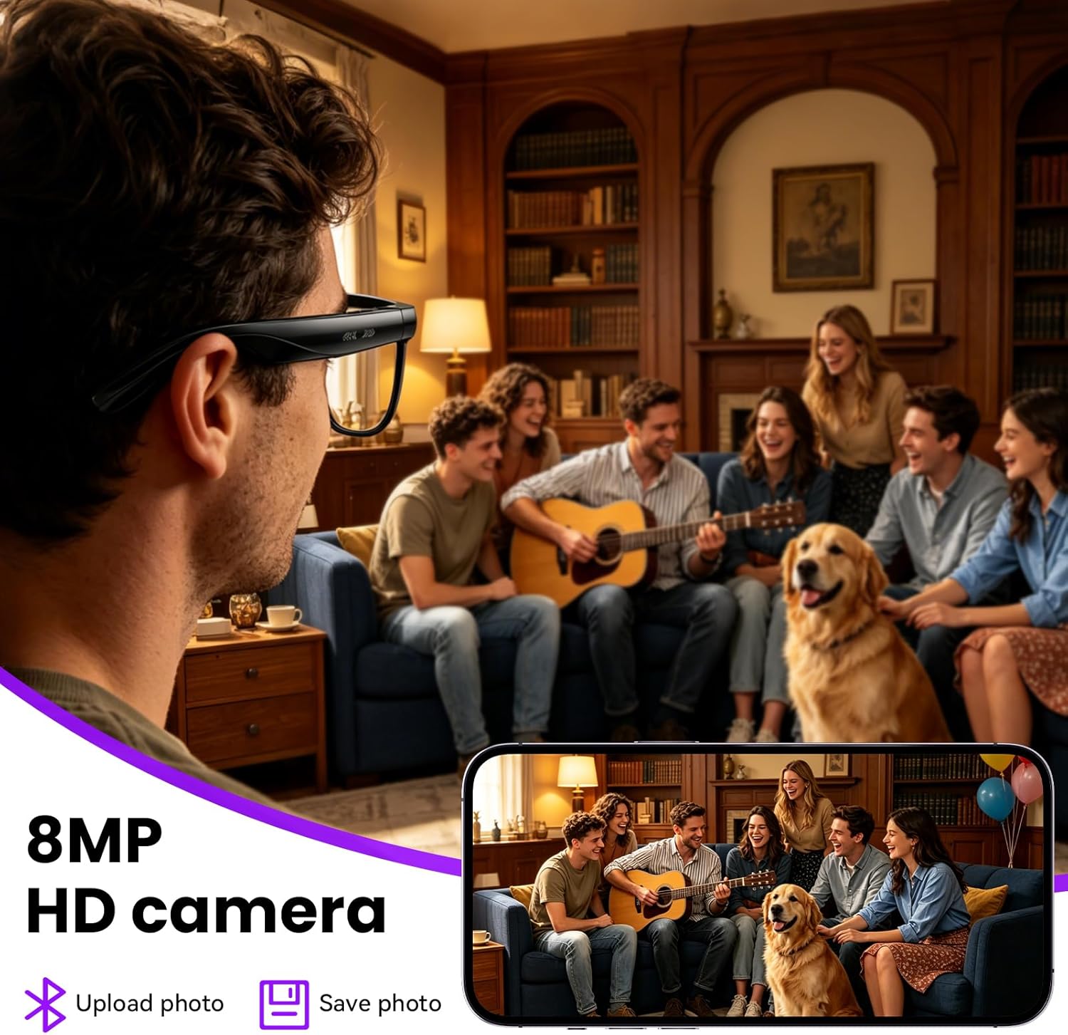 8MP Camera Smart Glasses: 4K P - Smart Glasses Lens 리뷰 및 가격