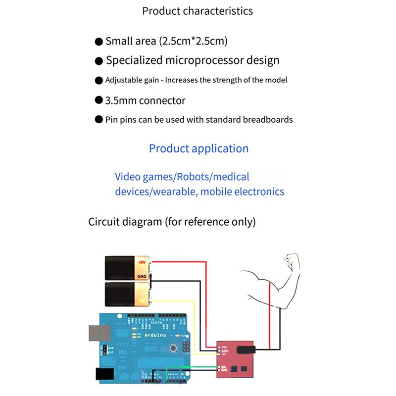 B50B-3X Muscle Electrical Sens - Muscle Sensor Emg 리뷰 및 가격
